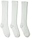 Jefferies Socks Girls 2-6X Classic Cable Knee High 3 Pair Pack