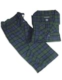 State O Maine - Big Mens Long Sleeve Flannel Plaid Pajama, Navy, Green