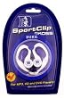 Duke University SportClip Earphones with Wind Up Storage Case for MP3, CD, DVD Players, White