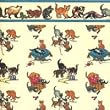 Dollhouse Wallpaper Playful Kittens