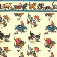 Dollhouse Wallpaper Playful Kittens