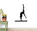 Wallmonkeys WM145718 Gymnastics Silhouette Style Wall Decal Peel and Stick Graphic (12 in H x 8 in W)