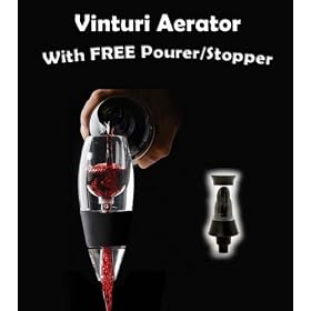 Vinturi Essential Wine Aerator With FREE Wine Pourer and Stopper