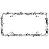 Buy Cruiser Accessories 22230 Barbed Wire II Chrome License Plate Frame by Cruiser Accessories