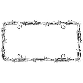Buy Cruiser Accessories 22230 Barbed Wire II Chrome License Plate Frame by Cruiser Accessories now!