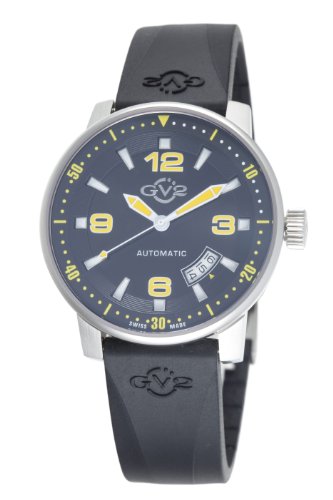 GV2 by Gevril Men's 4012R Stadium Automatic Stainless Steel Rubber Strap Watch GV2 by Gevril 4012R