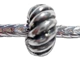 Antique Silver Plated Rope Spacer Bead Fits Pandora (1)
