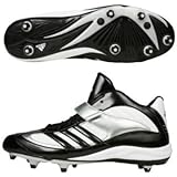 IMAGE OF adidas Men's UnIVersity IV D Mid Football Cleat,Black/Black/White,10 M