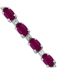 11.80ct tw Ruby and Diamond Bracelet set in 14k Gold