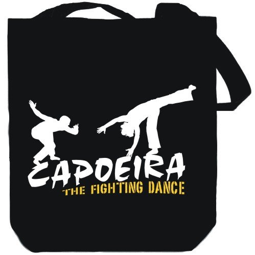 Canvas Tote Bag Black  Capoeira DANCING THE FIGHT  Sports