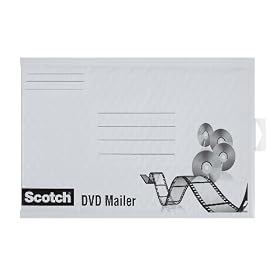 Scotch Bubble DVD Mailer, 7-1/4 Inches x 11-1/4 Inches, 10-Pack (8949)