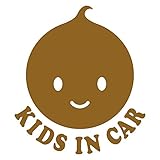 imoninn KIDS in car ステッカー　【パッケージ版】　No.05　ニコちゃんA　（ゴールドメタリック）