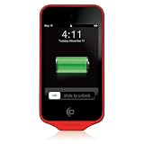 Mophie Juice Pack Air Case and 1000 mAh Rechargable Battery for iPod Touch 4th Gen (Red)