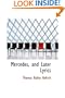 Mercedes, and Later Lyrics