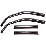 WeatherTech Custom Fit Front & Rear Side Window Deflectors for Toyota Tacoma Double Cab, Dark Smoke