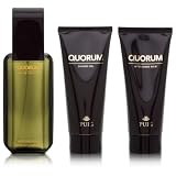 Quorum by Antonio Puig for Men 3 Piece Set Includes: 3.4 oz Eau de Toilette Spray + 3.4 oz After Shave Balm + 3.4 oz Shower Gel
