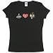 アクビちゃんＴシャツ アクビちゃんＴシャツ I LOVE アクビ　ブラック 別画像