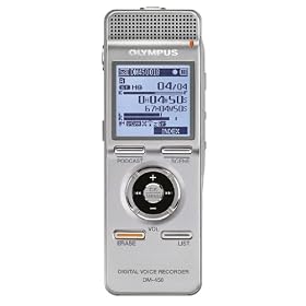 Olympus DM-450 - Digital voice recorder - flash 2 GB - WMA, MP3 - silver