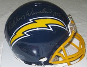 Kellen Winslow Signed San Diego Chargers Riddell Replica Mini Helmet