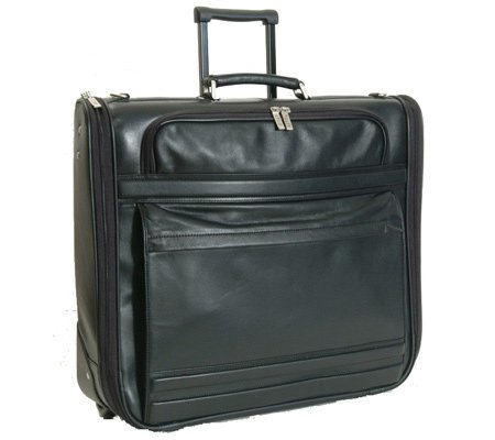 Clava Leather Rolling Garment Bag
