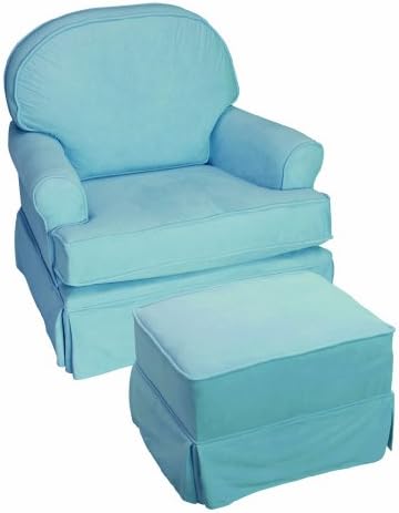 The Rockabye Glider Micro Fiber Ottoman, Blue