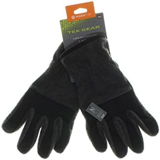 Tek Gear WarmTek Men's Fleece Nylon Texting Touchscreen Gloves (Large/X-Large, Charcoal)