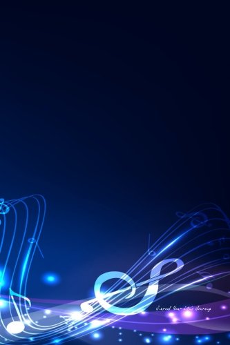 Journal Your Life's Journey: Abstract Musical Notes, Lined Journal, 6 x 9, 100 Pages