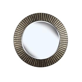 Kenroy Home North Beach Wall Mirror with Bronze Finish, 34-Inch Diameter