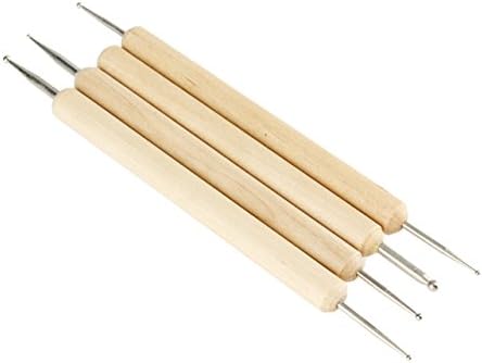 Perfect Pack of 4 Ball Stylus Polymer Clay Pottery Ceramics Sculpting Modeling Handmade Tools Set A