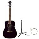Oscar Schmidt by Washburn OG1 3/4 Size Acoustic Guitar Combo with AB Gig Bag, Stand, and Strings - Black