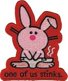 Happy Bunny Cartoon Artist Patch - One of Us Stinks!