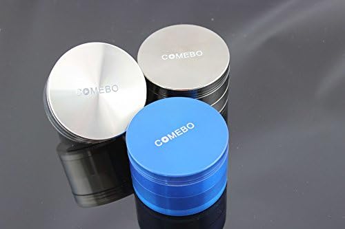 COMEBO(TM) Zinc 2.5'' 4pc Tobacco Spice Herb Grinder (BLACK NICKEL)