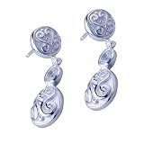 925 Sterling Silver Antique Pattern Cucurbit Dangle Earrings 41wv%2BVes5gL. SL160 925 Sterling Silver Antique Pattern Cucurbit Dangle Earrings