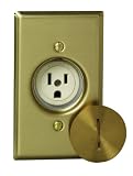 Leviton 010-05250-000 15-Amp 125-Volt Brass Floor Receptacle