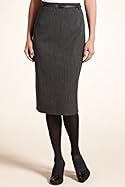  Knee Length Stretch Pencil Skirt with Belt
