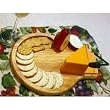 Round Contour Beechwood Cheese Slicer With Server Tray