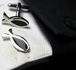 Christian Fish Symbol Cufflinks Cuff Links