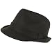 Gabardine Fedora Trilby Gangster Hat Charcoal Gray 2XL 7-3/4