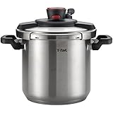 T-fal P45009 Clipso Stainless Steel Pressure Cooker Cookware, 8-Quart, Silver
