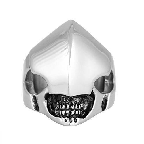 Mens Stainless Steel H.R. Giger Alien Skull Ring (11)