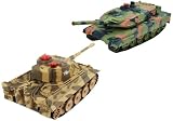 German Tiger vs. USA M1A2 Abrams Battle Tank RC 1/24 Infrared Combat Fighting Tanks with Sound & Life Indicator