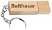 Engraved Wooden USB Flash Drive 8 GB with chain - Engraved name Balthasar