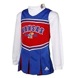 NCAA adidas Kansas Jayhawks Royal Blue-Crimson Turtleneck Cheer Dress (2T)