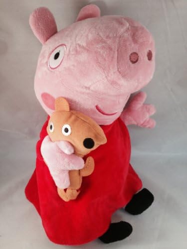 'PEPPA PIG" With Plush Toy: Plush, Soft & Cuddly. 13" Large Size. Washable Surface. Great For Play, Birthday & Holiday Gifts