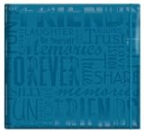 MBI by MCS Embossed Gloss Expressions 12-Inch by 12-Inch Top Load Scrapbook, Teal, Embossed