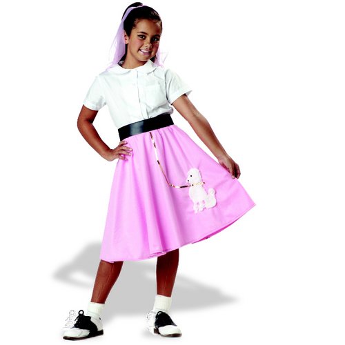 Pink Poodle Skirt Costume: Girl\