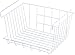 YBM HOME Under Shelf Storage Basket, White #1185