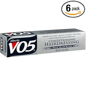 Alberto VO5 Conditioning Hairdressing for Gray/White/Silver Blonde Hair, 1.5-Ounce Tubes (Pack of 6)