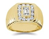 0.84 ctw Men's Diamond Ring in 14K Yellow Gold