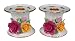 Royal Albert Old Cournty Roses Floral Pillar/Taper Candle Holders, Set of 2